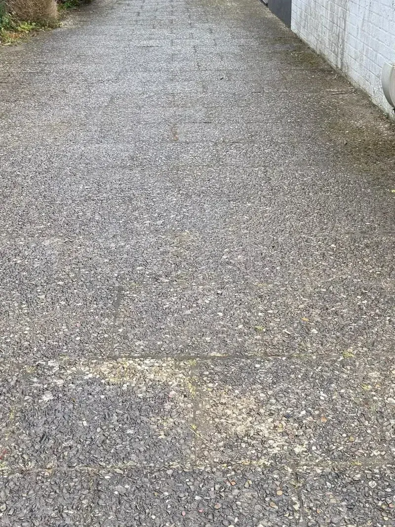 Dieselbe Einfahrt mit sauberen Fugen
